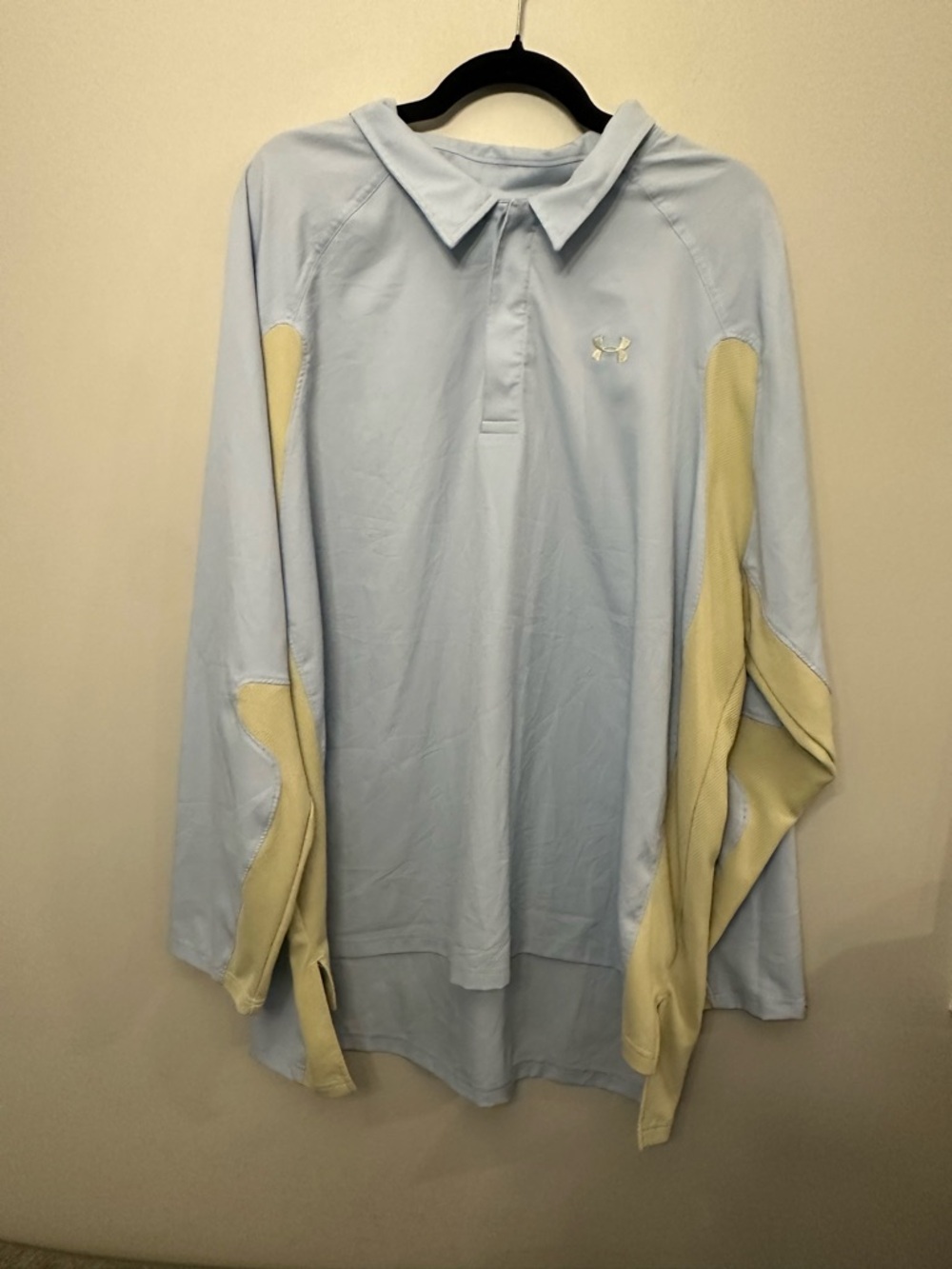 Under Armour Men's Light Blue Long Sleeve Polo Shirt